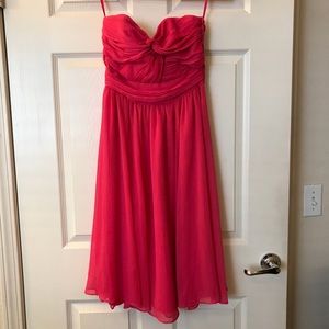 H&M Pink Chiffon Strapless Dress
